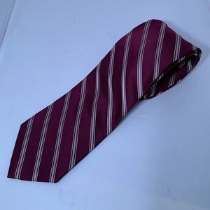 Preowned Men’s DKNY Tie - Maroon - Stripped